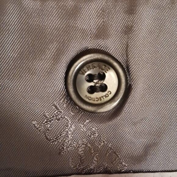 Versace WOOL Jacket Size 52  Gray w light Pinstripe Two Button Sport Coat Luxury - Picture 7 of 15